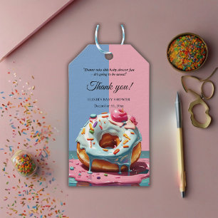 Modern Doughnut Sprinkles Gender Neutral Baby Show Gift Tags