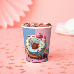 Modern Doughnut Sprinkles Gender Neutral Baby Show Paper Cups