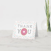 Modern Doughnut Thank You Cards