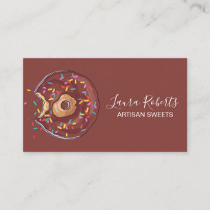 Modern Doughnuts Artisan Sweets Bakery  Business C Card