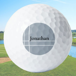 Modern dove grey minimalist custom name golf balls
