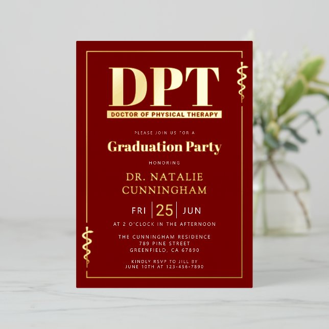 Modern DPT Doctor of Physical Therapy Graduation (Standing Front)