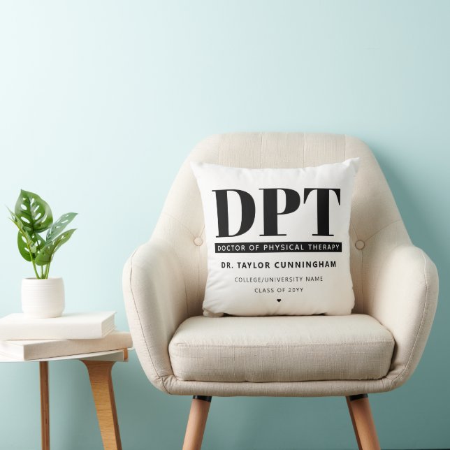 Modern DPT Doctor of Physical Therapy Graduation Cushion (Chair)