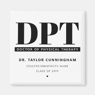 Modern DPT Doctor of Physical Therapy Graduation Magnet