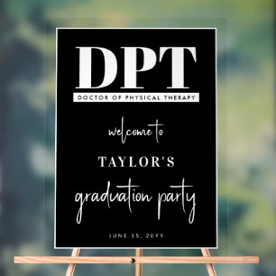 Modern DPT Doctor of Physical Therapy Welcome Sign
