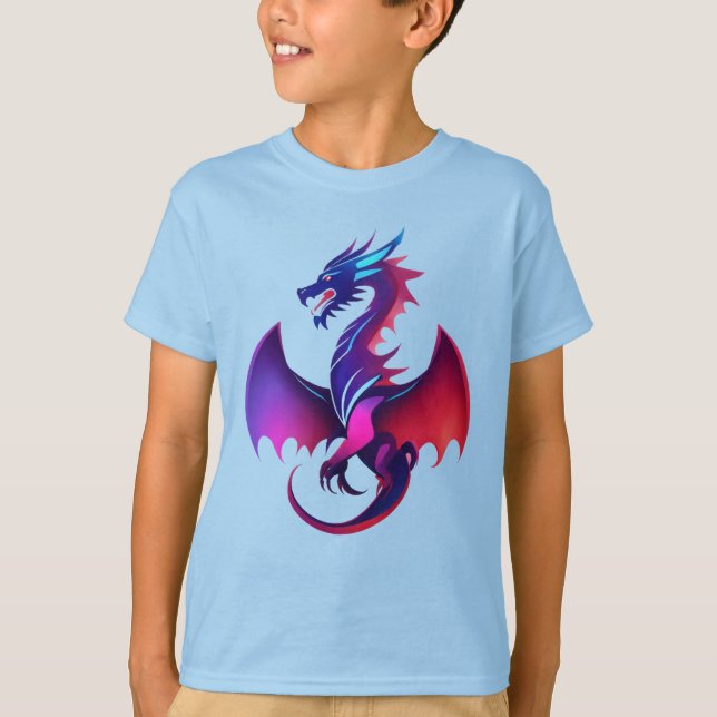 "Modern Dragon Emblem " designed  T-Shirt (Front)