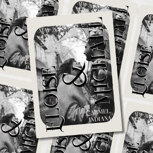 Modern Dramatic Photo Save the Date Invitation