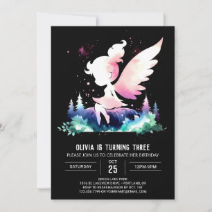 Modern Dreamy Fairy Birthday Invitation