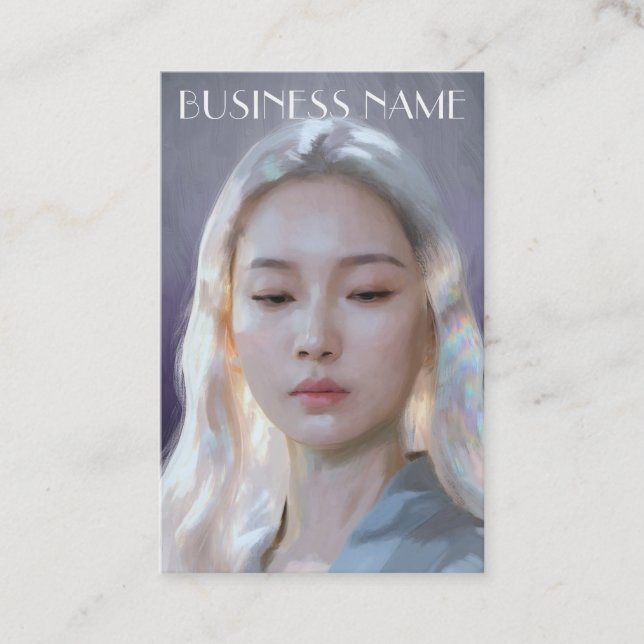 Modern Dreamy Painterly Graphic Business Card (Front)
