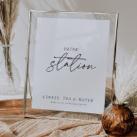 Modern Drink Station Sign Bridal Shower