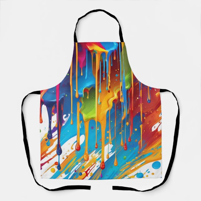 Modern Dripping Paint Apron (Front)
