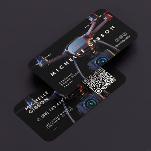 Modern Drone Operator Professional UAV Pilot Business Card