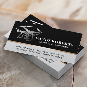 Modern Drone Photographer Aerial Photography Business Card