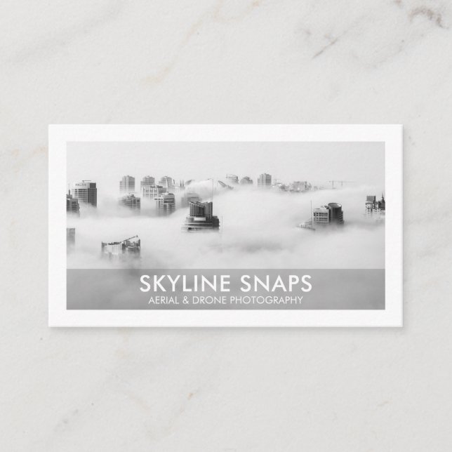 Modern Drone Photography Business Card (Front)