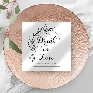 Modern Drunk In Love Wedding Napkins