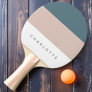 Modern Dust Storm Three-Tone with Name Ping Pong Paddle