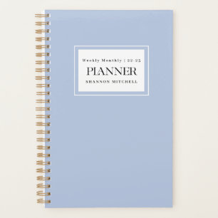 Modern Dusty Blue 2022 2023 Weekly Monthly Planner