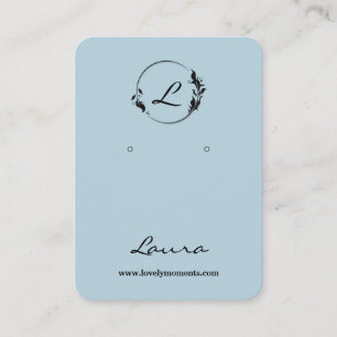 Modern Dusty Blue Earring Display Card