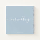 Modern Dusty Blue Elegant Simple Wedding Guest