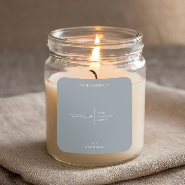 Modern Dusty Blue Minimalist Candle Label (Creator Uploaded)