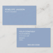 Modern Dusty Blue Minimalistic