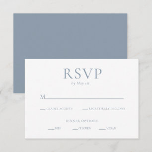Modern Dusty Blue RSVP Enclosure Card