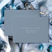 Modern Dusty Blue RSVP 