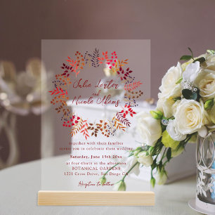 Modern Dusty Blue Sea Shell Beach Ocean Wedding Acrylic Invitations