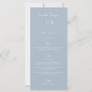 Modern Dusty Blue Thank You Escort Placecard Menu