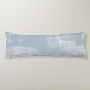 Modern Dusty Blue Watercolor Brush Strokes Body Cushion