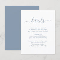 Modern Dusty Blue Wedding Enclosure Card