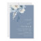 Modern Dusty Blue & White Floral Wedding