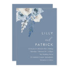 Modern Dusty Blue & White Floral Wedding