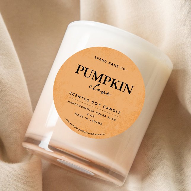 Modern Dusty Orange Rustic Classic Round Sticker (Creator Uploaded)