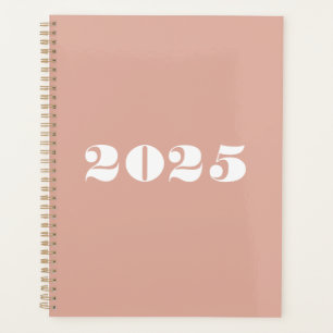 Modern dusty pink bold typography custom year  planner