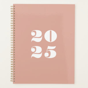 Modern dusty pink custom year stylish typography planner