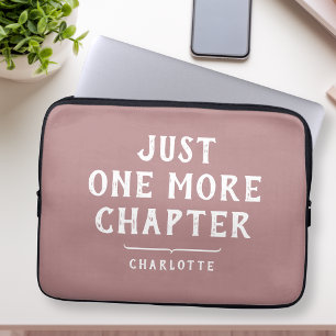 Modern Dusty Pink Funny Book Lover Saying Custom Laptop Sleeve