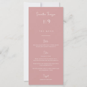 Modern Dusty Pink Thank You Escort Placecard Menu