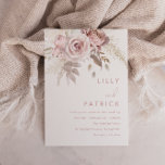 Modern Dusty Rose & Blush Rose Wedding Invitation<br><div class="desc">Modern Dusty Rose & Blush Rose Wedding Invitation

See matching collection in Niche and Nest Store

Many thanks</div>
