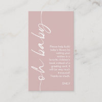 Modern Dusty Rose Books for Oh Baby Shower