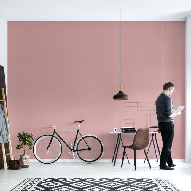 Modern Dusty Rose | Office Home Decor Winter Wallpaper (Living Room)