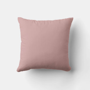 Modern dusty rose pink Plain Solid Colour Cushion