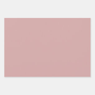 Modern dusty rose pink Plain Solid Colour Wrapping Paper Sheet