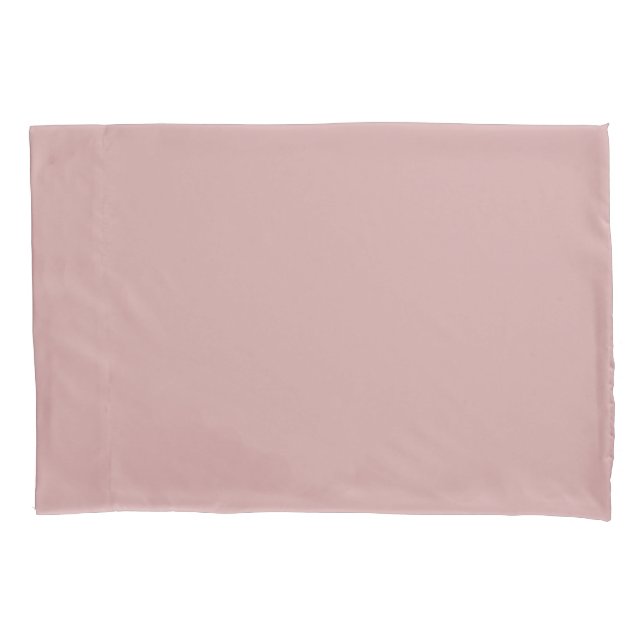 Modern dusty rose pink Solid Colour Pillowcase (Front)