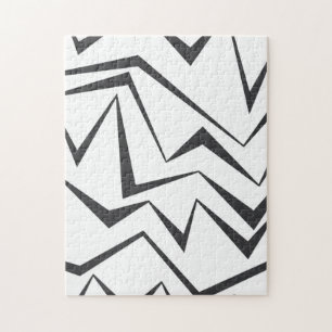 Modern, dynamic, simple, bold abstract graphic art jigsaw puzzle
