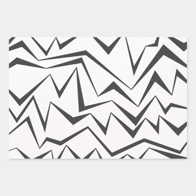 Modern, dynamic, simple, bold abstract graphic art wrapping paper sheet (Front)