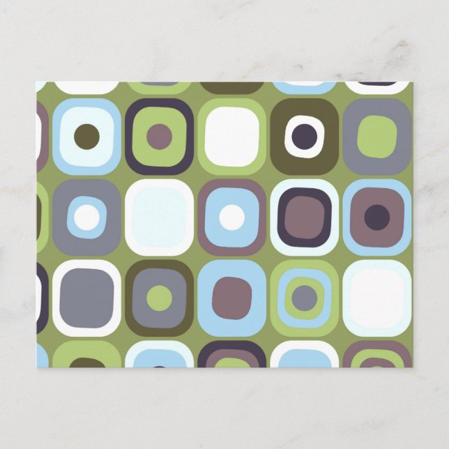 Modern Eames Rectangles 32 Postcard (Front)