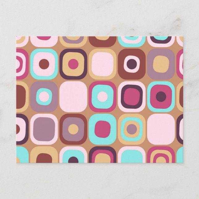 Modern Eames Rectangles 34 Postcard (Front)