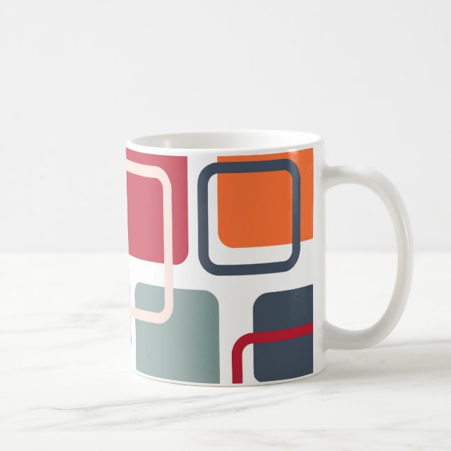 Modern Eames Rectangles 4 Coffee Mug (Right)