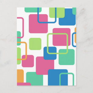 Modern Eames Rectangles 7 Postcard